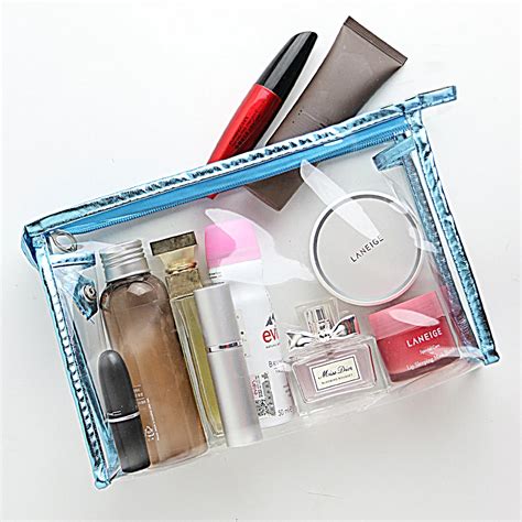 transparent makeup pouch.